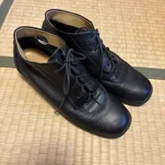 レザー ブラック レースアップシューズ 23.0cm