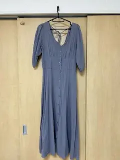 RETRO GIRL 半袖ワンピース ブルー Mサイズ