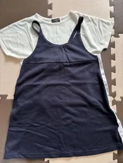 COMME CA ISM ジャンバースカートとTシャツセット 120