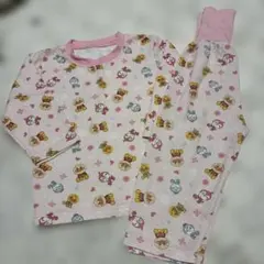 《95cm》アンパンマン　腹巻き付きパジャマ　薄手キルト
