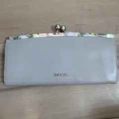 Paul Smith がま口 長財布 花柄　グレージュ