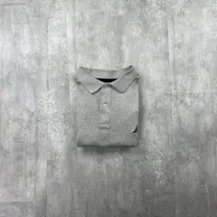NAUTICA 刺繍ロゴ 半袖ポロシャツ 灰 M