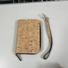 コルク素材 ジッパー式カードケース