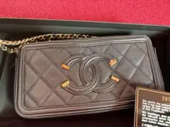 【ご希望価格】シャネル⭐️CCフィリグリー チェーンウォレット 黒 ココマーク