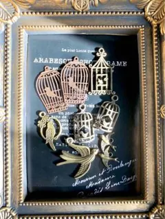 ハンドメイド　メタルチャームパーツ（鳥さんセット）