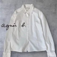agnès b. ホワイト長袖シャツ　日本製