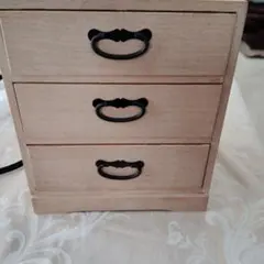 木製3段引き出し収納　小物入れ