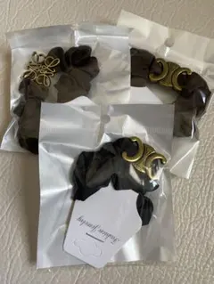 ヘアゴムセット リボン＆ロゴ付き