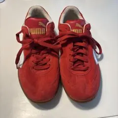 PUMA LIGA レッド スエード スニーカー