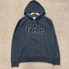【R422】 GAP ジップアップパーカー サイズL ネイビー 紺