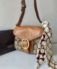 COACH コーチ シグネチャー ショルダーバッグ soho ソーホー ブラウン