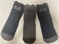 新作☆ スタンプル　おすましネコショートソックス3足組　73016