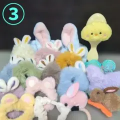 マスコット付きブラシ約ヘアアクセまとめ売り6点