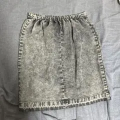 グレー デニム ミニスカート