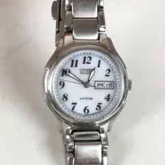 CITIZEN シチズン エコドライブ レディース腕時計 アラビア数字 白文字盤