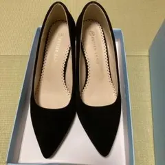 黒 スエード ハイヒール