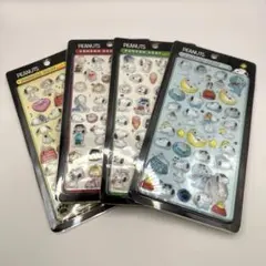 【匿名配送】新品未使用品　スヌーピー　ぷっくりシール　4枚セット