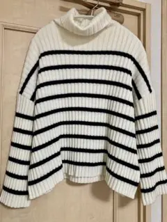 Mila Owen ミラオーウェン タートルネックニット ボーダー