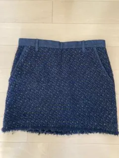 アダム エ ロペ ☆ 紺ツイードミニスカート