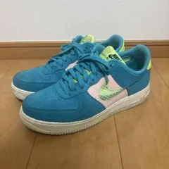 NIKE Air Force 1 スニーカー 青/ピンク/黄緑