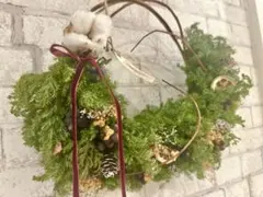 カマユ様専用✳︎200円引き　　　フレッシュグリーンリース　もこもこハーフリース