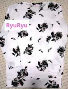 RyuRyu フラワープリント 長袖ニット Mサイズ