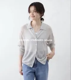 【新品タグ付き】relumeシアーアルパカMIX ポロシャツ