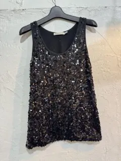 SEE BY CHLOE スパンコール ノースリーブ トップス ブラックのサムネイル