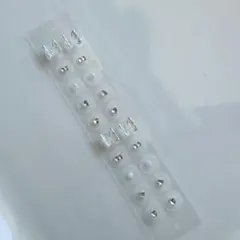 36. 耳ツボジュエリー 20粒 シンプル シルバー ステンレス 蝶々