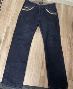 ダークブルー ストレートジーンズ