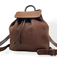 OLD COACH オールド コーチ 巾着 リュック バックパック ヌバック 茶