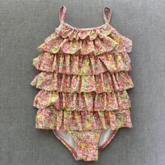 プチマイン フリル付き花柄ワンピース水着 110cm