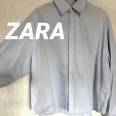 ZARA MAN ブルーシャツ オーバーサイズシルエット S【M相当】