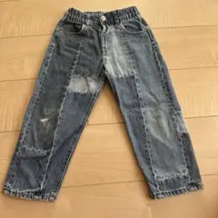 ZARA キッズ パッチワーク デニムパンツ 104cm