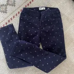 H&M ネイビー ハート柄 ボトムス 122cm