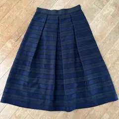 Natural Beauty ネイビーフレアスカート 38
