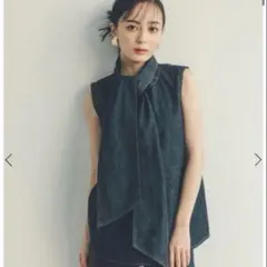 Anuans デニムボウタイブラウスのサムネイル
