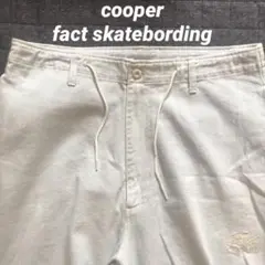 cooper ワイドパラシュートパンツ　アイスブルーデニム　fact skate