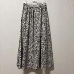 INGNI ヒョウ柄フレアロングスカート