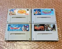 【SFCソフト4本セット・Nintendo Super Famicom】haa