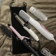 7/15まで限定出品　ヘアアイロン　ブラシ型ドライヤーセットのサムネイル
