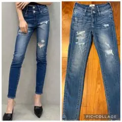 れさん専用★ジェイダ　Wウエストダメージスキニーデニムパンツ