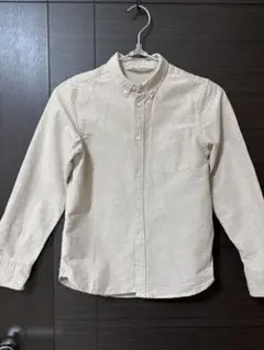 H&M ベージュ ボタンダウンシャツ 長袖 キッズ