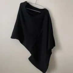 良品 HELMUT LANG ヘルムートラング ケープ ポンチョ ブラック 黒 良品 HELMUT LANG ヘルムートラング ケープ ポンチョ ブラック 黒