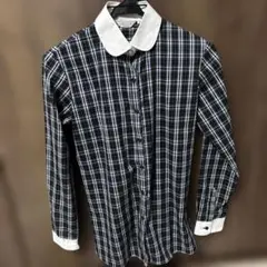 ORIHICA チェック柄長袖シャツ M オフィスカジュアル