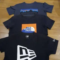 Patagonia、ノースフェイス、ニューエラ Tシャツ 3枚セット