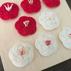 水引細工8個　梅結び　ウェルカムスペース　和婚　結婚式　招待状　ウエディング