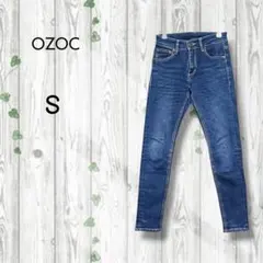 オゾック　OZOC　スキニーデニムパンツ　ウエストゴム　ストレッチ　青のサムネイル