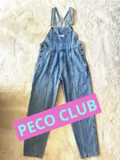PECO CLUB テーパードデニムオーバーオール　ペコちゃん　人気　完売商品