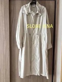 スローブイエナ　フード付きベージュロングコート